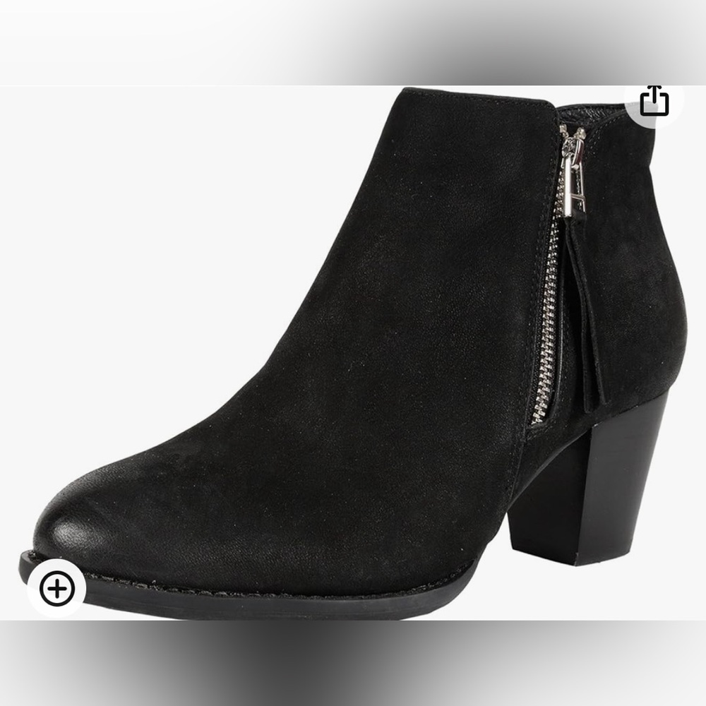 Vionic Black Suede Ankle Booties